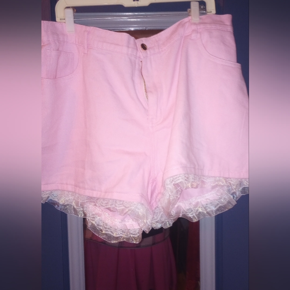 Shein pink shorts